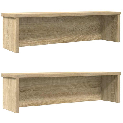 Keukenrekken stapelbaar 2 st 60x15x16 cm sonoma eikenkleurig