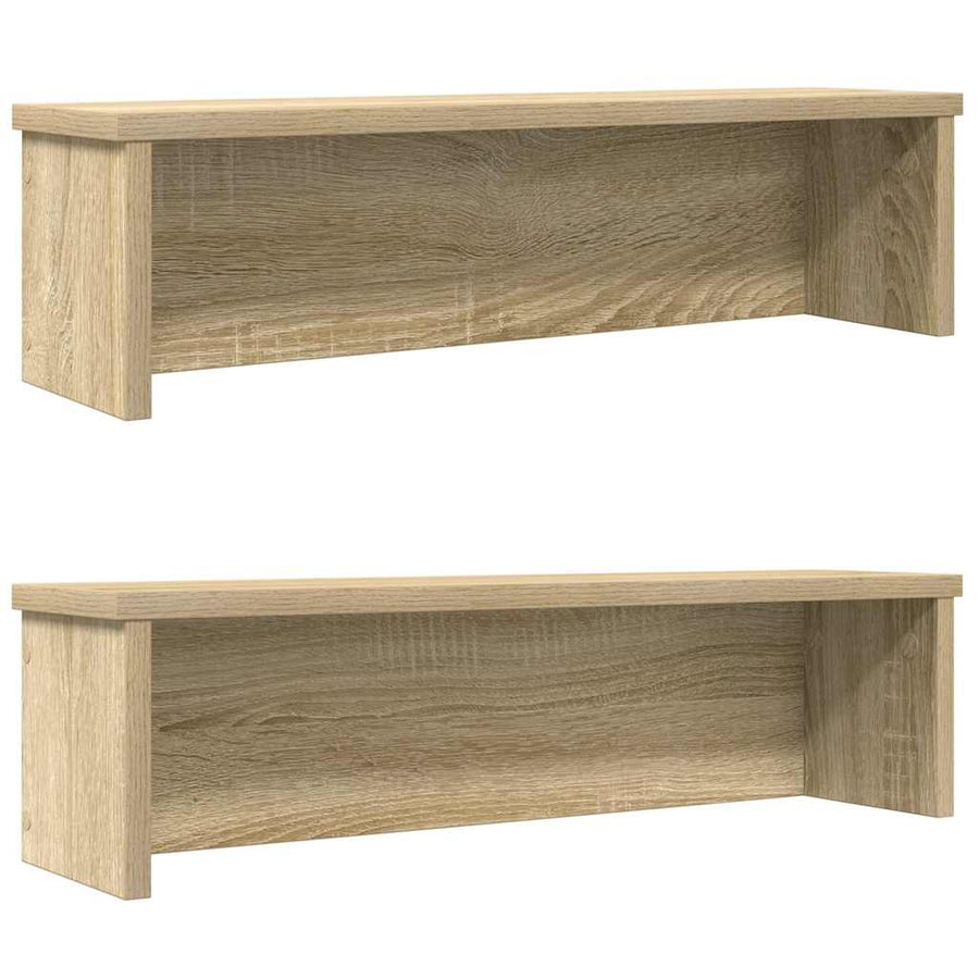 Keukenrekken stapelbaar 2 st 60x15x16 cm sonoma eikenkleurig