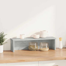 Keukenrek stapelbaar 60x15x16 cm bewerkt hout betongrijs