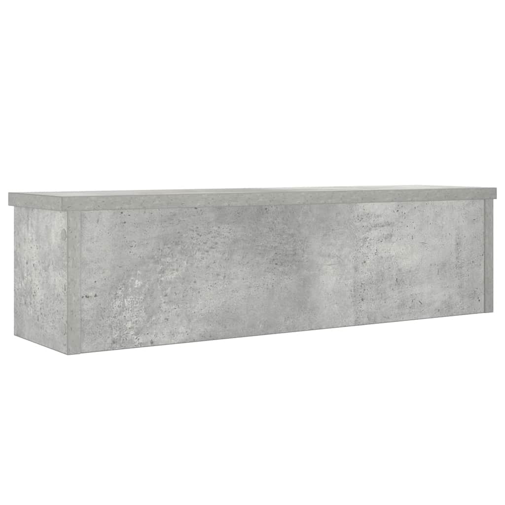 Keukenrek stapelbaar 60x15x16 cm bewerkt hout betongrijs