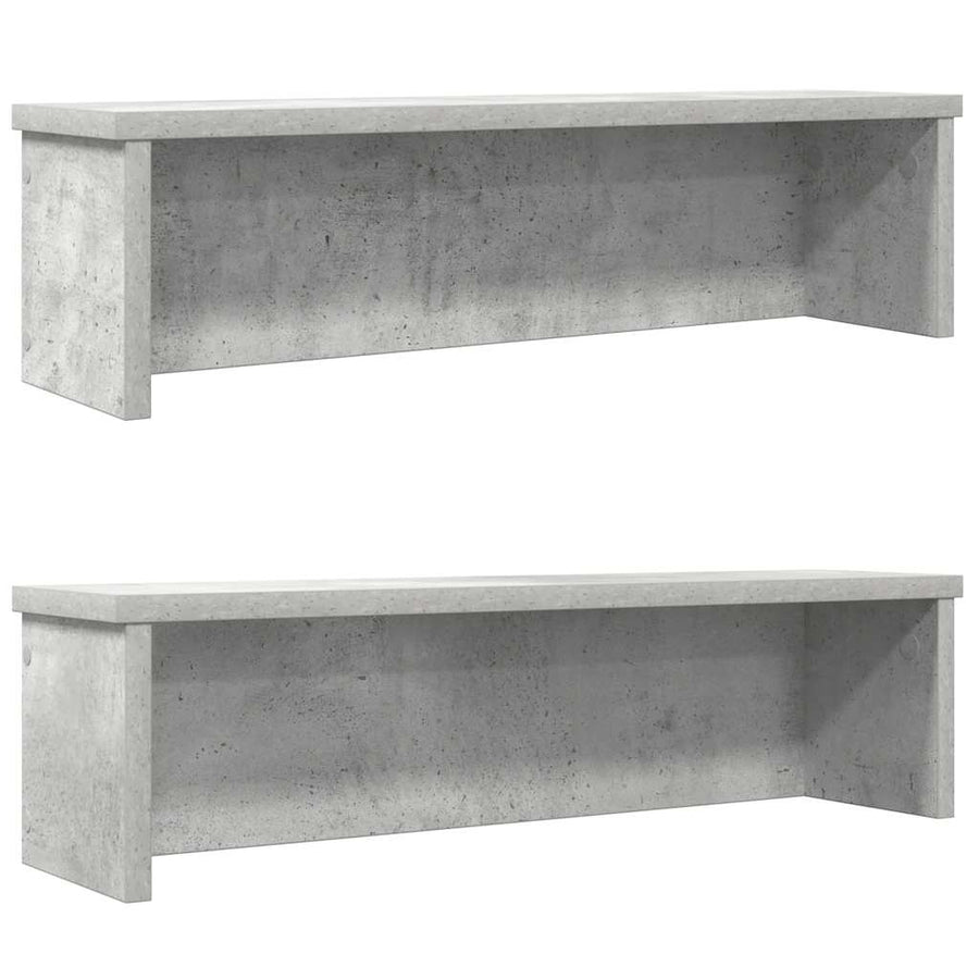 Keukenrekken stapelbaar 2 st 60x15x16 cm betongrijs