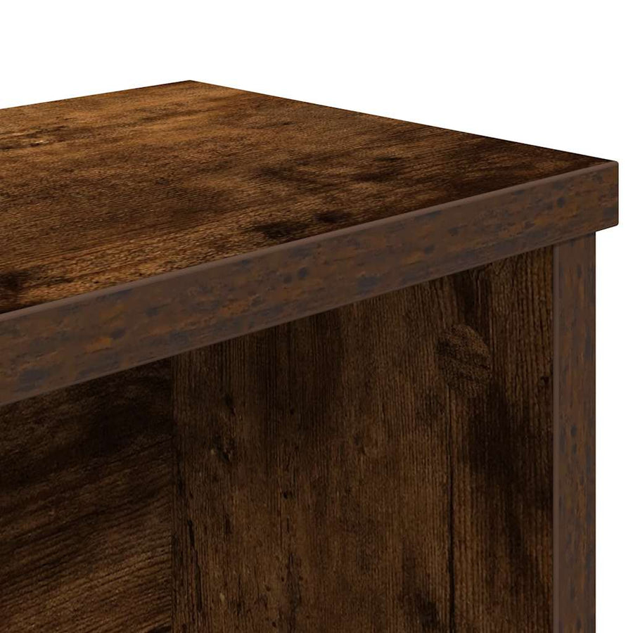 Keukenrek stapelbaar 60x15x16 cm bewerkt hout gerookt eiken