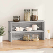 Keukenrekken stapelbaar 2 st 60x15x16 cm grijs sonoma eiken