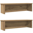Keukenrek stapelbaar 2 st 60x15x16 cm eikenkleur
