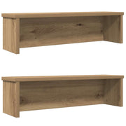 Keukenrek stapelbaar 2 st 60x15x16 cm eikenkleur