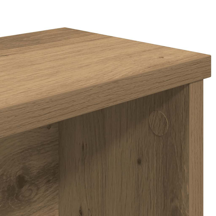 Keukenrekken stapelbaar 2 st 60x15x16 cm artisanaal eikenkleur