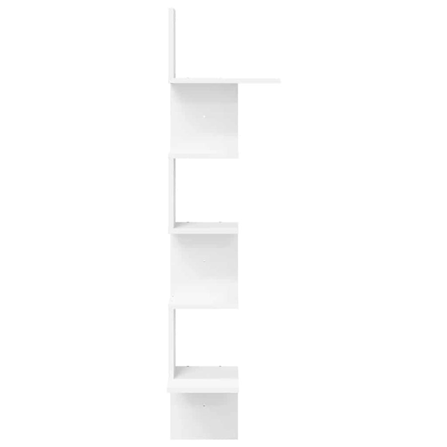 Hoekwandschap 32x32x127,5 cm bewerkt hout wit