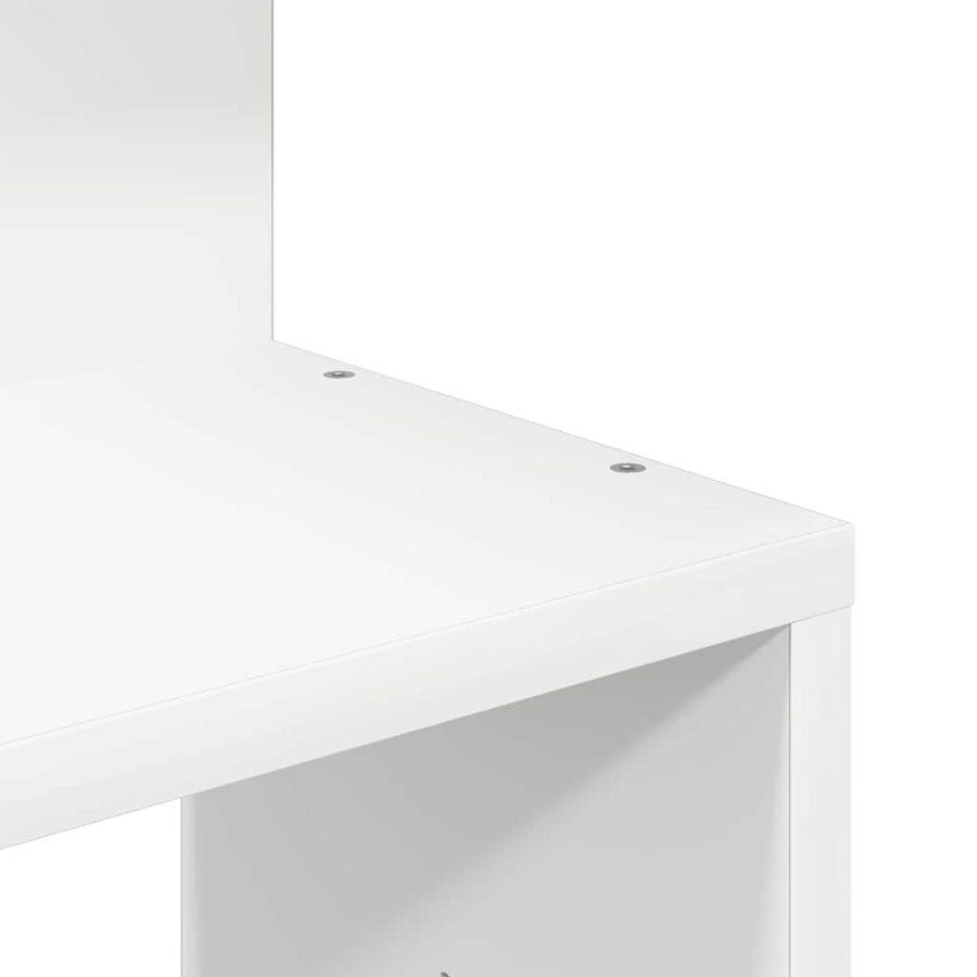 Hoekwandschap 32x32x127,5 cm bewerkt hout wit