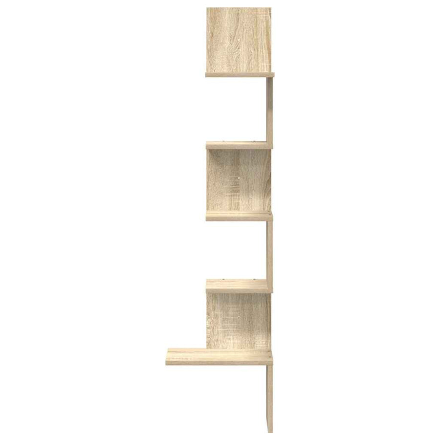 Hoekwandschap 32X32X127,5 Cm Bewerkt Hout Kleurig Sonoma Eiken 32 x 32 x 127.5 cm