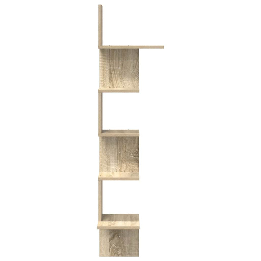 Hoekwandschap 32X32X127,5 Cm Bewerkt Hout Kleurig Sonoma Eiken 32 x 32 x 127.5 cm