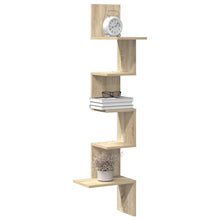 Hoekwandschap 32X32X127,5 Cm Bewerkt Hout Kleurig Sonoma Eiken 32 x 32 x 127.5 cm