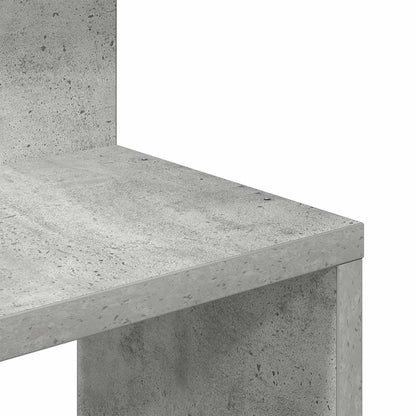 Hoekwandschap 32x32x127,5 cm bewerkt hout betongrijs