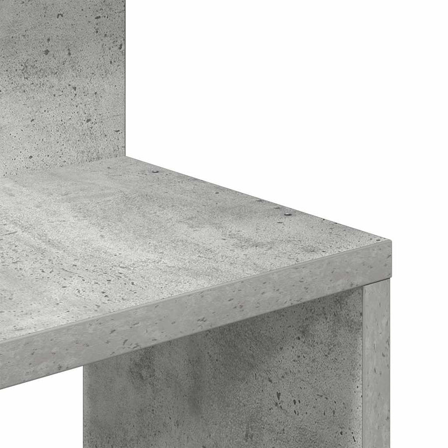 Hoekwandschap 32x32x127,5 cm bewerkt hout betongrijs