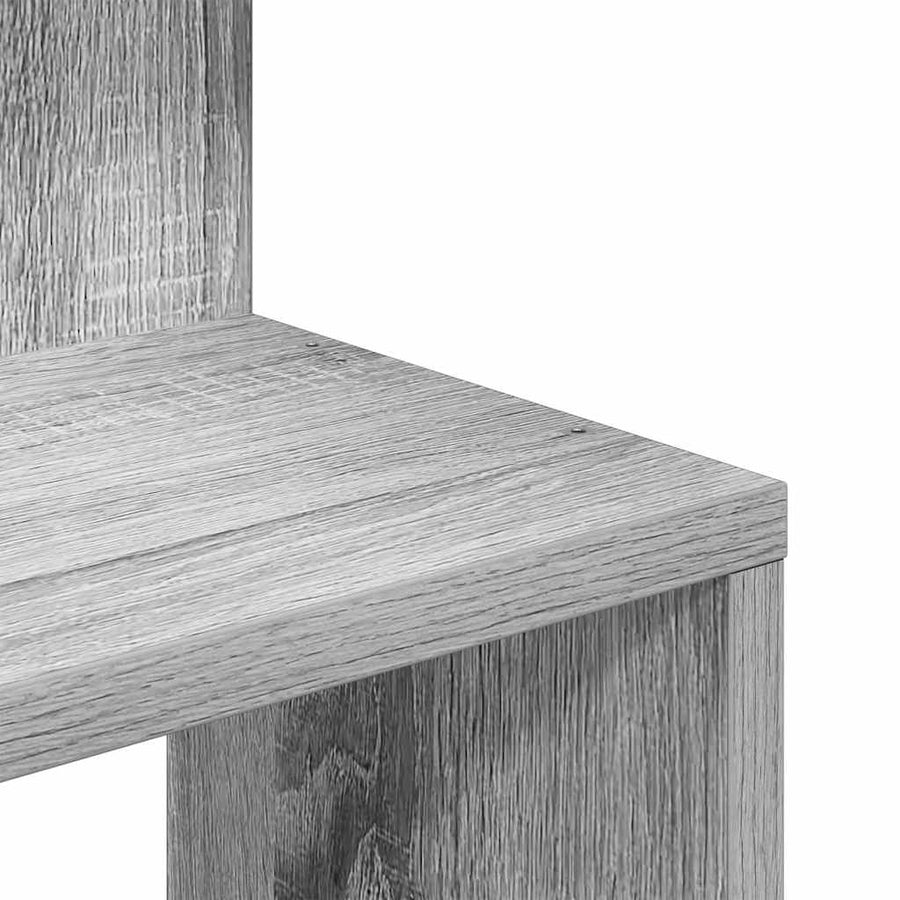 Hoekwandschap 32x32x127,5 cm bewerkt hout grijs sonoma eiken