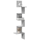Corner Shelf 32x32x127.5 cm Engineered Wood Grey Sonoma Oak