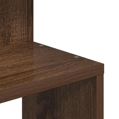 Hoekwandschap 32x32x127,5 cm bewerkt hout bruin eikenkleurig