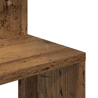 Hoekwandschap 32X32X127,5 Cm Bewerkt Hout Kleurig Oud Hout 32 x 32 x 127.5 cm