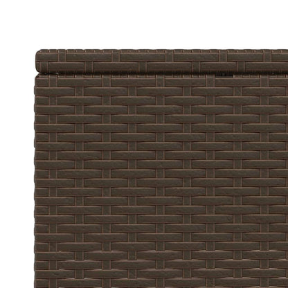 Ligbed met zwevend kussen poly rattan bruin