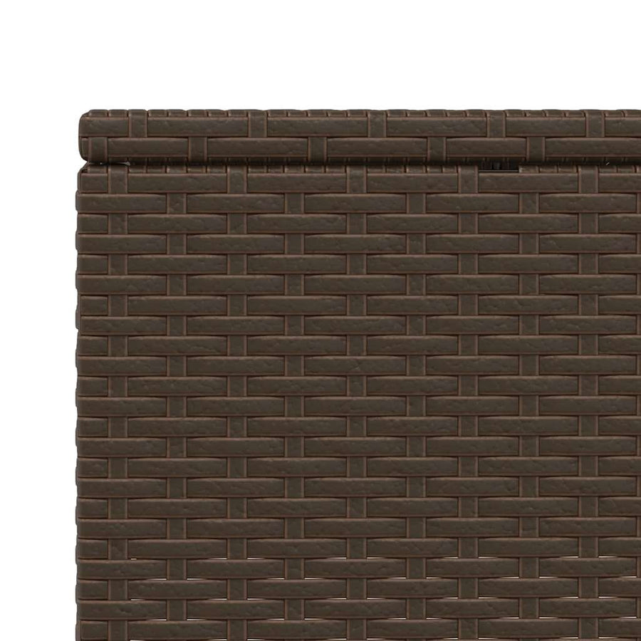 Ligbed met zwevend kussen poly rattan bruin