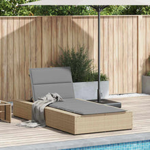 Ligbed met zwevend kussen poly rattan beige