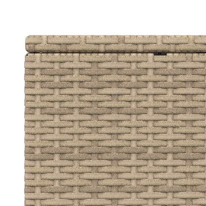 Ligbed met zwevend kussen poly rattan beige