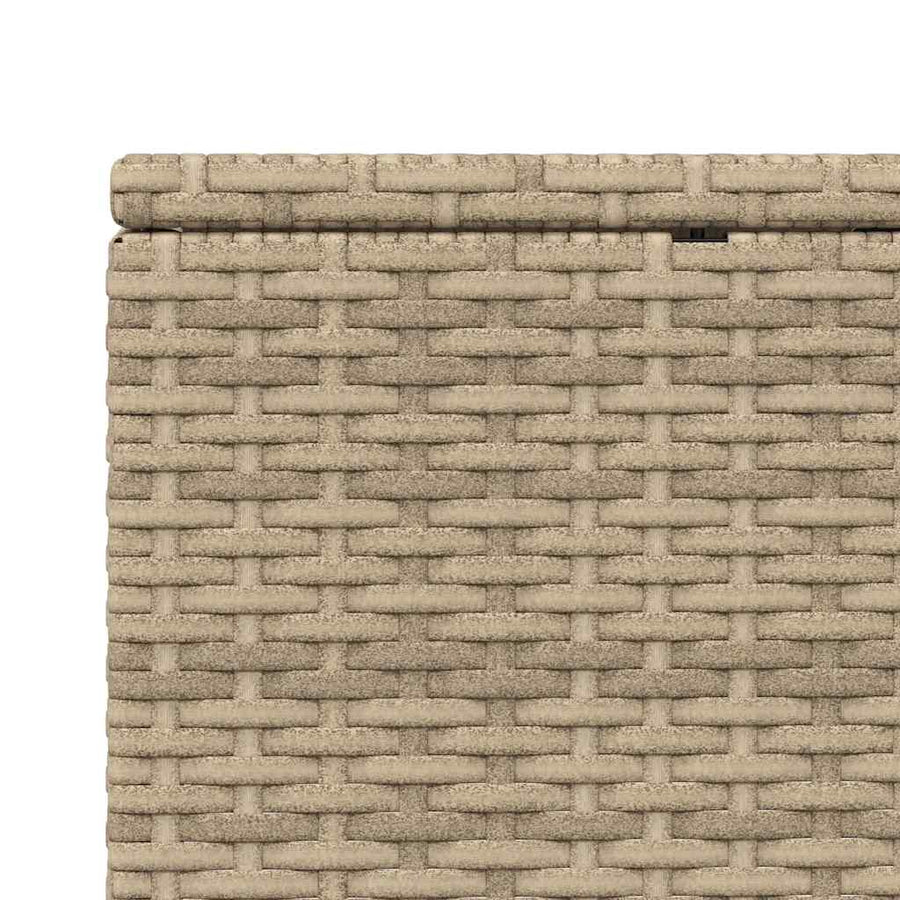 Ligbed met zwevend kussen poly rattan beige