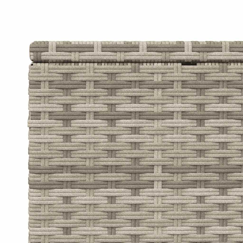 Ligbed met zwevend kussen poly rattan lichtgrijs