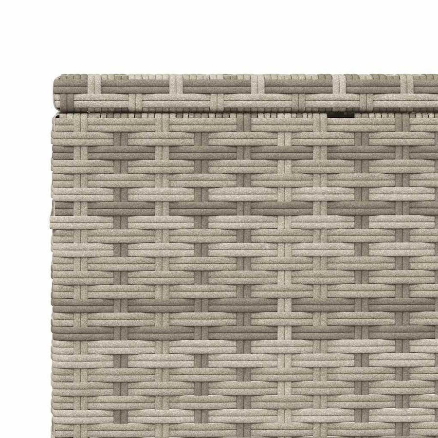 Ligbed met zwevend kussen poly rattan lichtgrijs