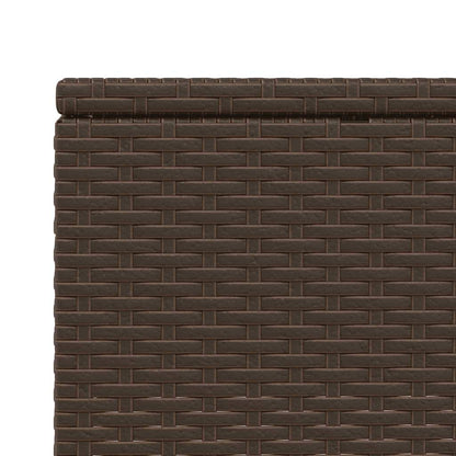 Ligbed met zwevend kussen poly rattan bruin