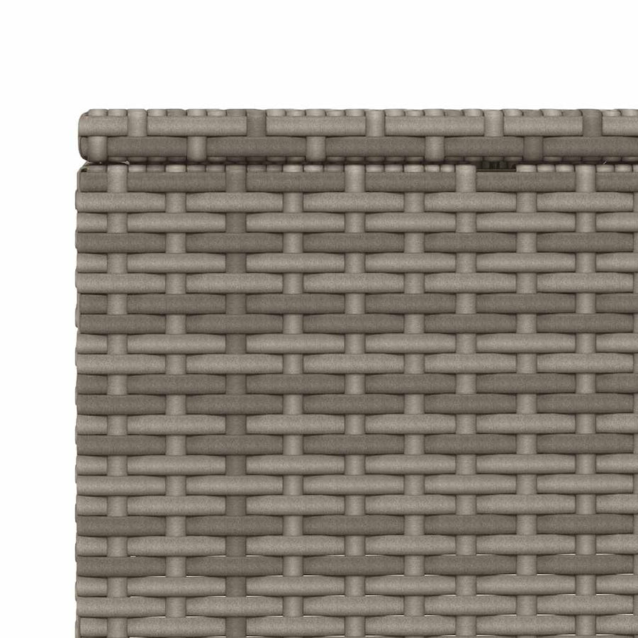 Ligbed met zwevend kussen poly rattan grijs