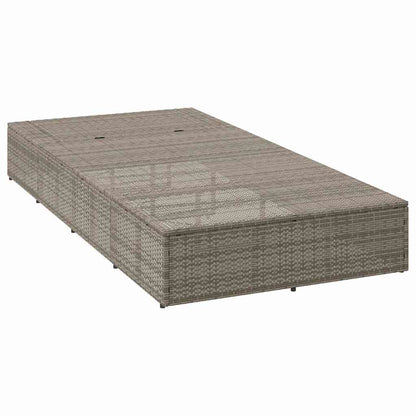 Ligbed met zwevend kussen poly rattan grijs