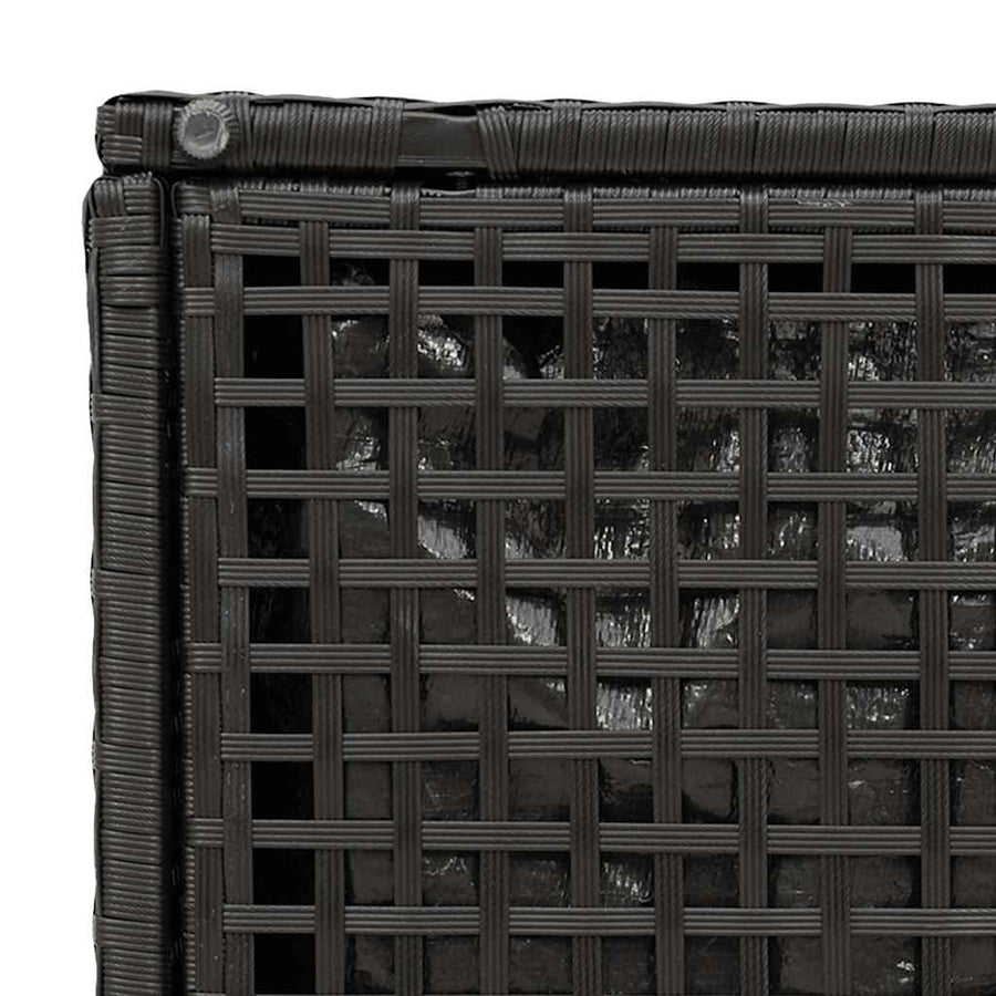 Tuinkrukken met kussens 2 st 40x40x43 cm poly rattan zwart