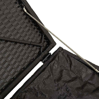Tuinkrukken met kussens 2 st 40x40x43 cm poly rattan zwart