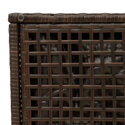 Tuinkrukken met kussens 2 st 40x40x43 cm poly rattan bruin