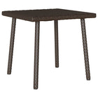 Garden coffee table rectangular 40x40x37 cm poly rattan brown