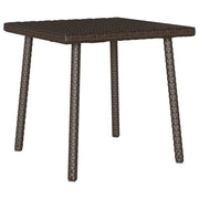 Tuinset salontafel 40x40x37 cm poly rattan bruin