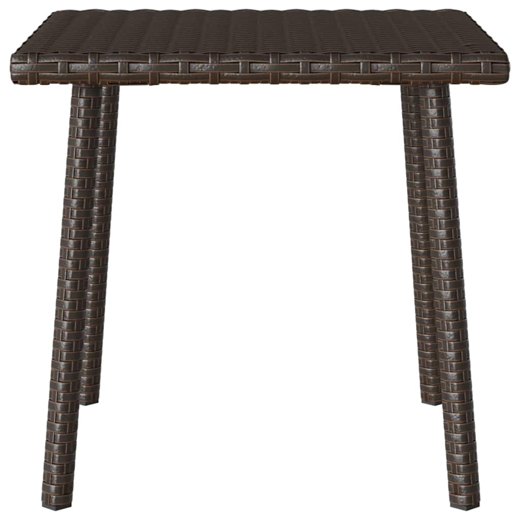 Tuin salontafel rechthoekig 40x40x37 cm poly rattan bruin