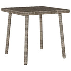 Garden coffee table rectangular 40x40x37 cm poly rattan grey