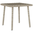 Garden coffee table rectangular 40x40x37 cm poly rattan light grey