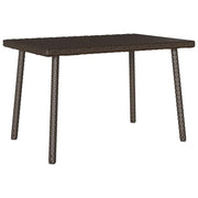Tuintafel poly rattan 60x40x37 cm bruin