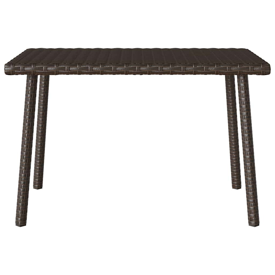 Tuin salontafel rechthoekig 60x40x37 cm poly rattan bruin