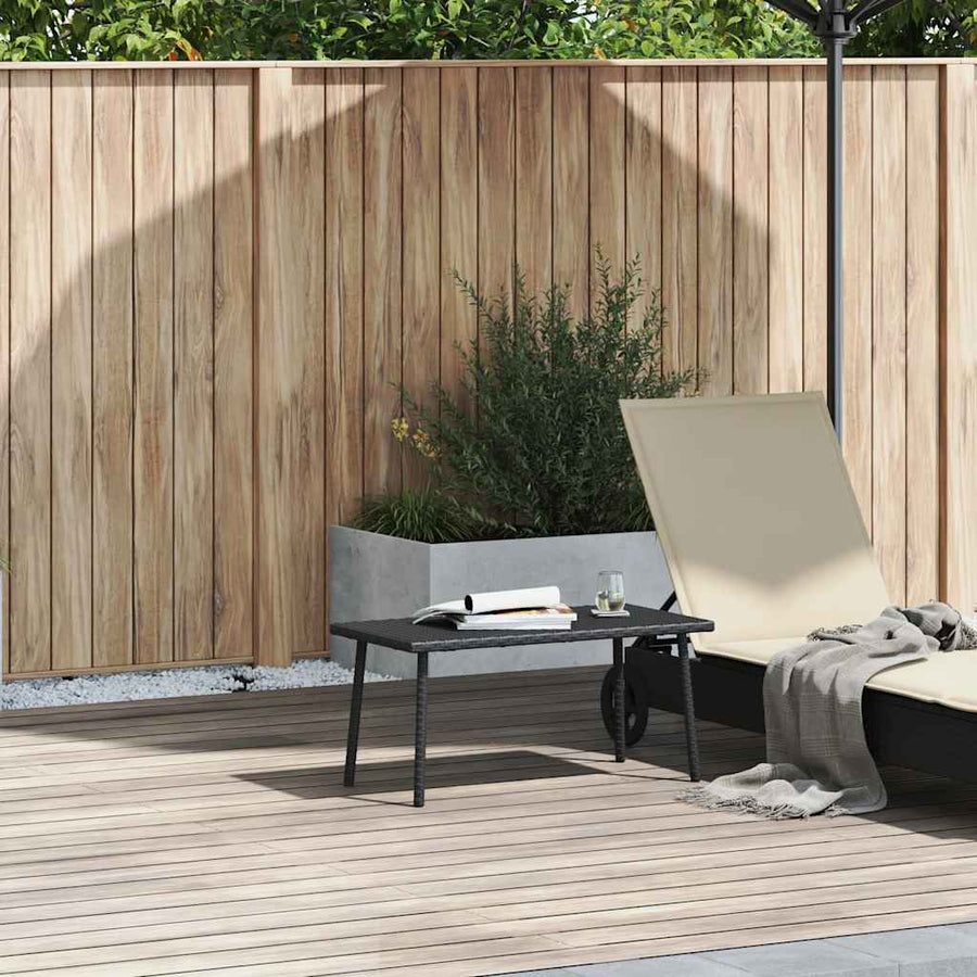 Tuin Salontafel Rechthoekig Poly Rattan 80 x 40 x 37 cm