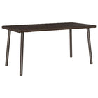 Garden coffee table rectangular 80x40x37 cm poly rattan brown