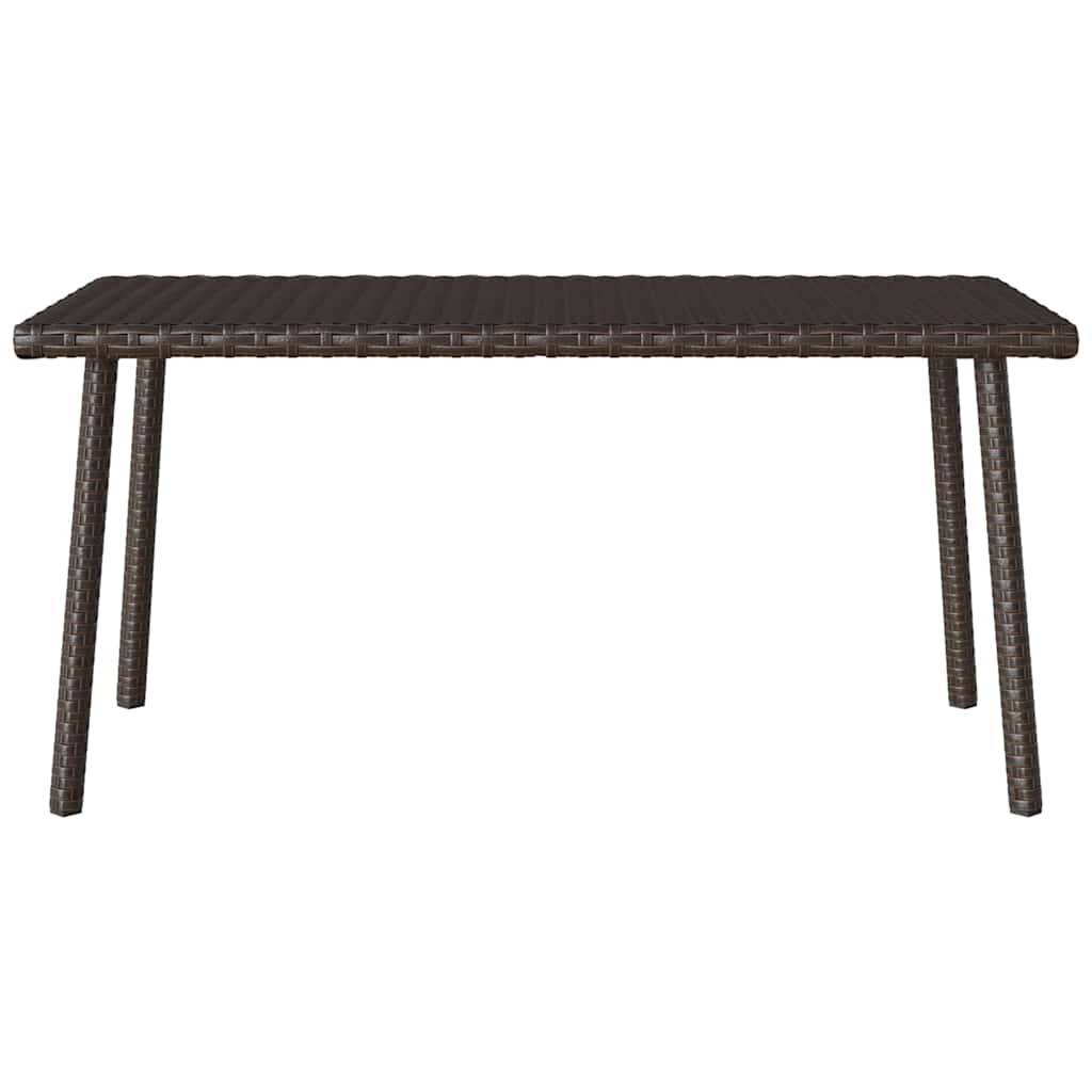 Tuin salontafel rechthoekig 80x40x37 cm poly rattan bruin