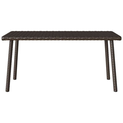 Tuin salontafel rechthoekig 80x40x37 cm poly rattan bruin