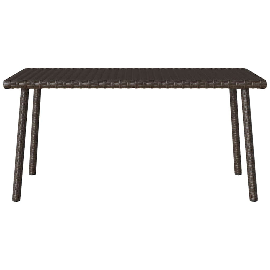 Tuin salontafel rechthoekig 80x40x37 cm poly rattan bruin