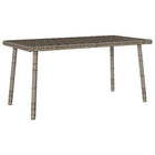 Tuinsalontafel 80x40x37 cm poly rattan grijs