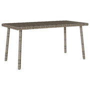 Tuinsalontafel 80x40x37 cm poly rattan grijs