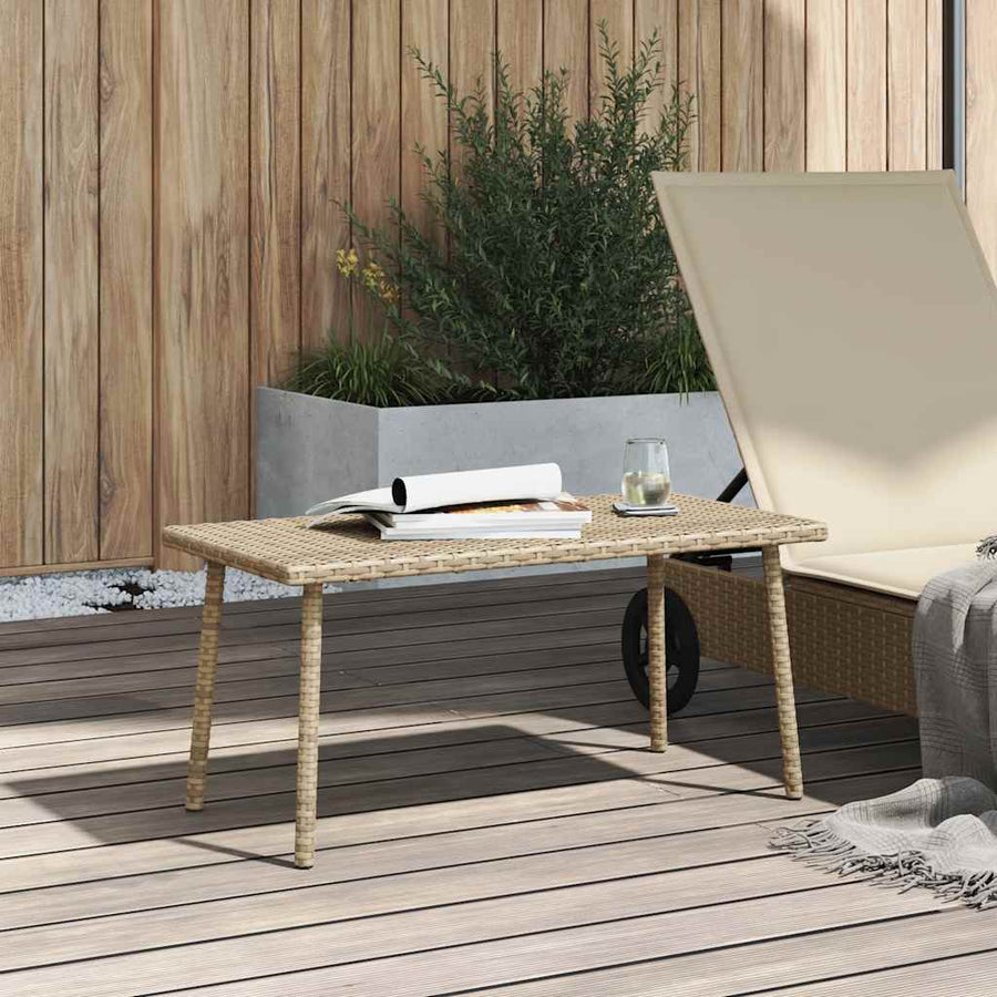 Tuin Salontafel Rechthoekig Poly Rattan 80 x 40 x 37 cm