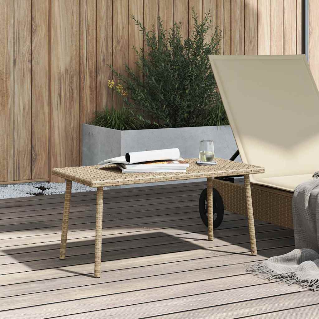 Tuin Salontafel Rechthoekig Poly Rattan 80 x 40 x 37 cm